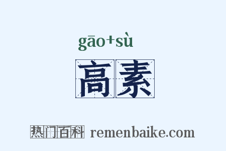高素是什么意思的图片